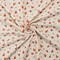 White-Orange-Multi Rayon Ditsy Floral Printed Challis Woven Fabric By the Yard